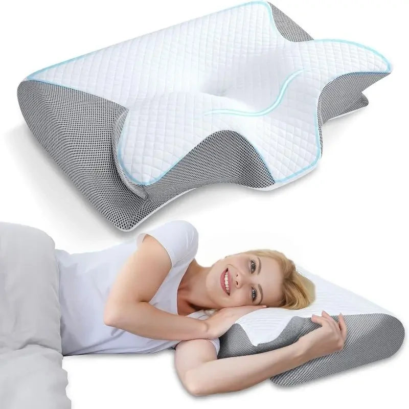 Ergonomic Contour Memory Foam Neck Pillow
