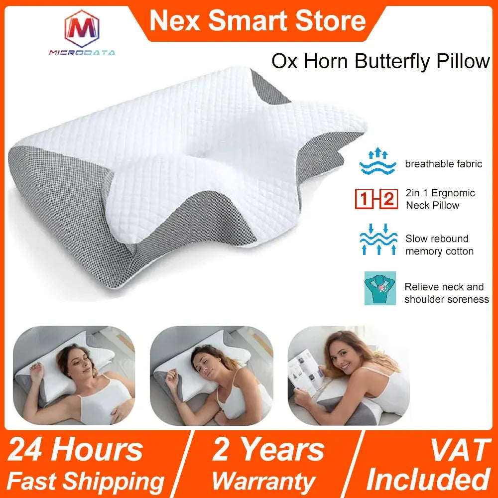 Ergonomic Contour Memory Foam Neck Pillow